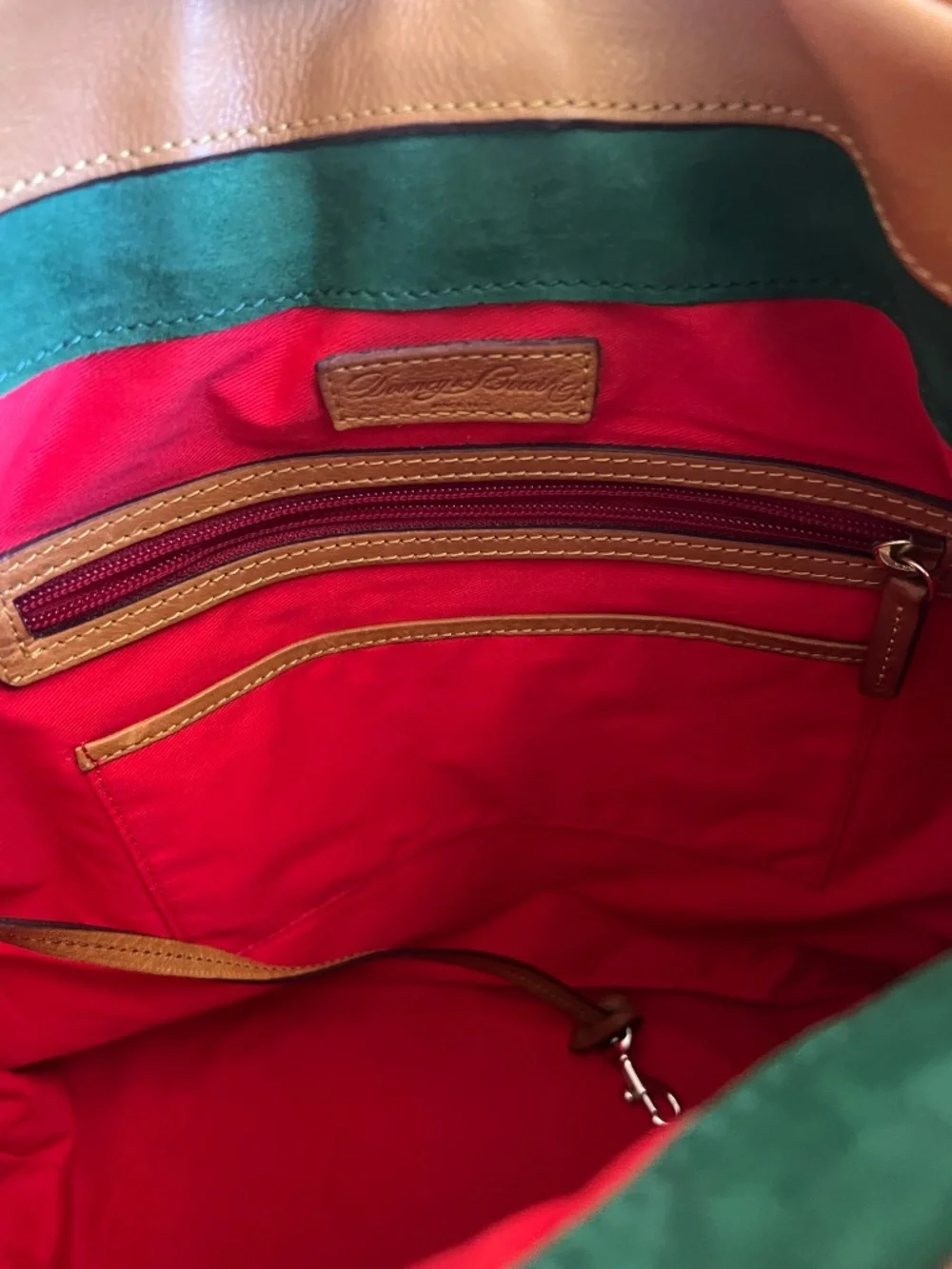 Dooney & Bourke Florentine Large Toggle Sac Hobo bag w/whipstitch details